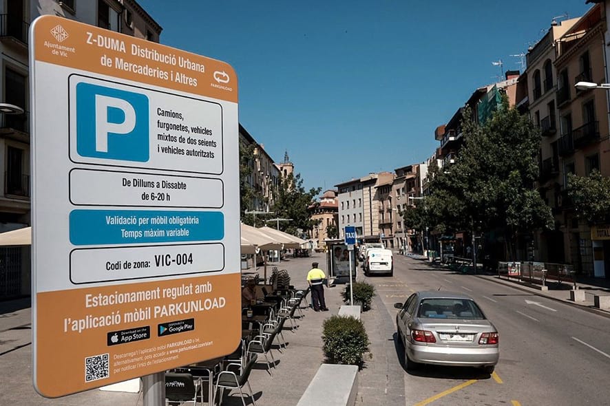 Gestió de les places de càrrega i descàrrega a Vic