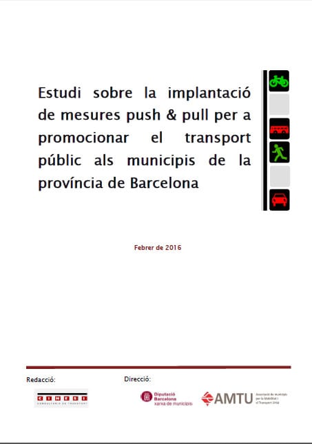 Estudi sobre la implantació de mesures push & pull als municipis de la província de Barcelona